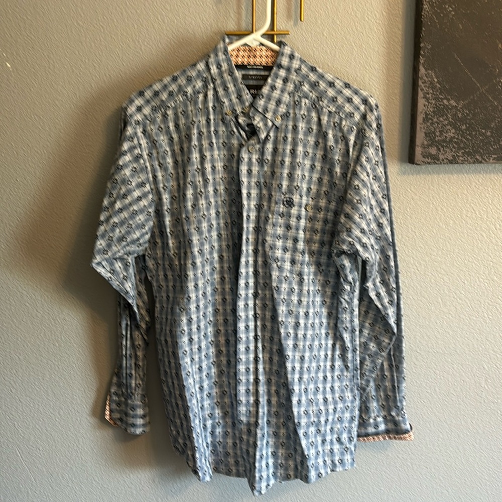 Ariat blue button down.
